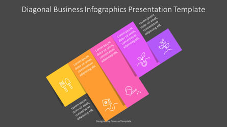 Diagonal Business Infographics Presentation Template, Slide 3, 11320, Concetti del Lavoro — PoweredTemplate.com