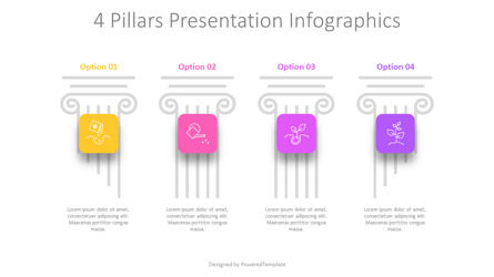 4 Pillars Presentation Infographics, Folie 2, 11321, Business Konzepte — PoweredTemplate.com