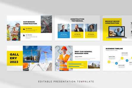 Professional Construction - PowerPoint Template, スライド 2, 11324, ビジネス — PoweredTemplate.com