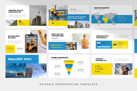 Professional Construction - PowerPoint Template, スライド 3, 11324, ビジネス — PoweredTemplate.com