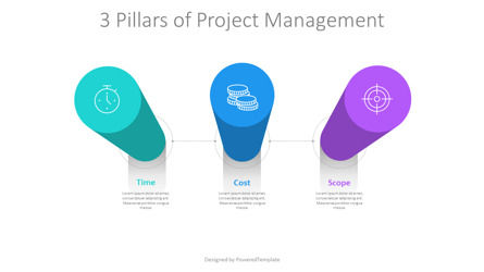 3 Pillars of Project Management Presentation Template, Slide 2, 11328, Konsep Bisnis — PoweredTemplate.com