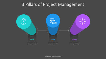 3 Pillars of Project Management Presentation Template, Diapositiva 3, 11328, Conceptos de negocio — PoweredTemplate.com