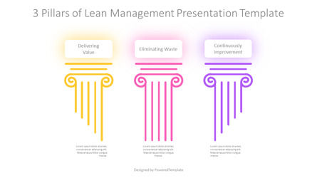 3 Pillars of Lean Management Presentation Template, 幻灯片 2, 11329, 商业模式 — PoweredTemplate.com