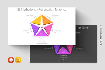 5S Methodology Presentation Template, Googleスライドのテーマ, 11330, ビジネスモデル — PoweredTemplate.com