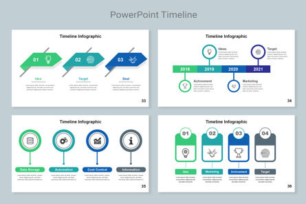 Timeline Infographics PowerPoint Template, Deslizar 10, 11332, Negócios — PoweredTemplate.com
