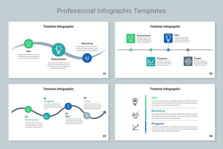Timeline Infographics PowerPoint Template, Deslizar 2, 11332, Negócios — PoweredTemplate.com