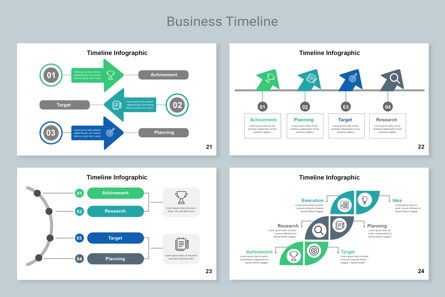 Timeline Infographics PowerPoint Template, Deslizar 7, 11332, Negócios — PoweredTemplate.com