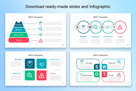 SWOT Infographic PowerPoint, Slide 4, 11334, Bisnis — PoweredTemplate.com