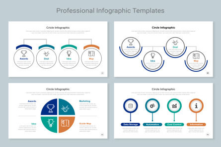 Circle Infographics PowerPoint Template, Slide 2, 11339, Lavoro — PoweredTemplate.com