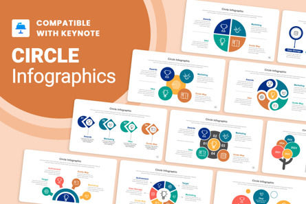Circle Infographics Keynote Template, Modelo do Keynote da Apple, 11342, Negócios — PoweredTemplate.com
