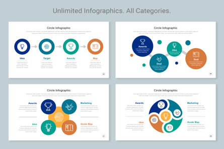 Circle Infographics Keynote Template, Deslizar 3, 11342, Negócios — PoweredTemplate.com