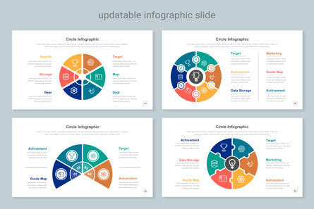 Circle Infographics Keynote Template, Deslizar 7, 11342, Negócios — PoweredTemplate.com