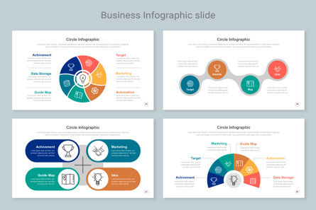 Circle Infographics Keynote Template, Deslizar 8, 11342, Negócios — PoweredTemplate.com