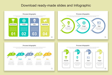 Process Infographics PowerPoint Template, 슬라이드 4, 11343, 비즈니스 — PoweredTemplate.com