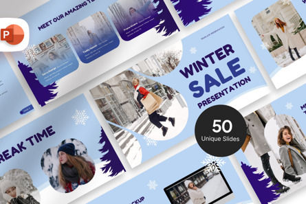 Winter Sale - PowerPoint Template, PowerPoint模板, 11344, 商业 — PoweredTemplate.com
