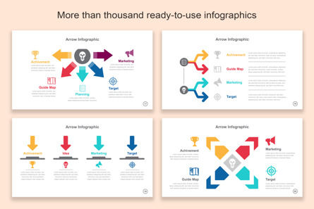 Arrow Infographics Google Slide Layout Template, Deslizar 6, 11346, Negócios — PoweredTemplate.com