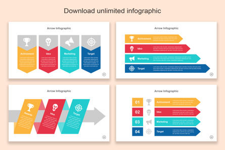 Arrow Infographics Google Slide Layout Template, Deslizar 7, 11346, Negócios — PoweredTemplate.com