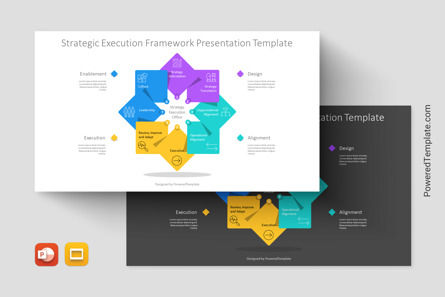 Strategic Execution Framework Presentation Template, Google 슬라이드 테마, 11351, 비즈니스 모델 — PoweredTemplate.com