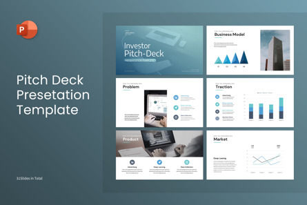Investor Pitch Deck Presentation Template, PowerPoint模板, 11355, 商业 — PoweredTemplate.com