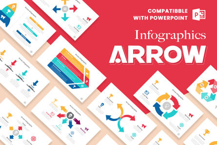 Arrow Infographics PowerPoint Template, PowerPoint Template, 11357, Business — PoweredTemplate.com