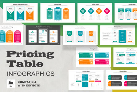 Pricing Table Infographic Keynote Templates, Apple基調講演テンプレート, 11359, ビジネス — PoweredTemplate.com