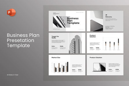 Business Plan Presentation Template, Modele PowerPoint, 11361, Business — PoweredTemplate.com
