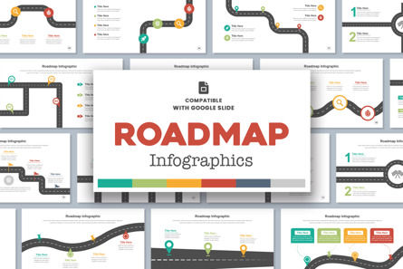Roadmap Infographic Google Slide Design, Tema do Google Slides, 11362, Negócios — PoweredTemplate.com