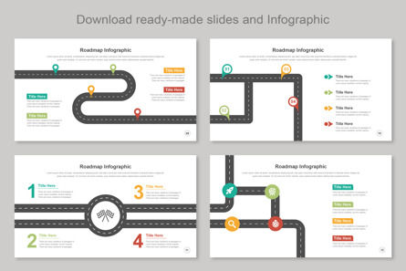Roadmap Infographic Google Slide Design, スライド 4, 11362, ビジネス — PoweredTemplate.com