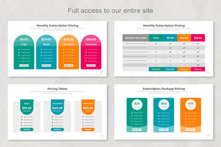 Pricing Table Infographic Google Slide Templates, Deslizar 2, 11363, Negócios — PoweredTemplate.com