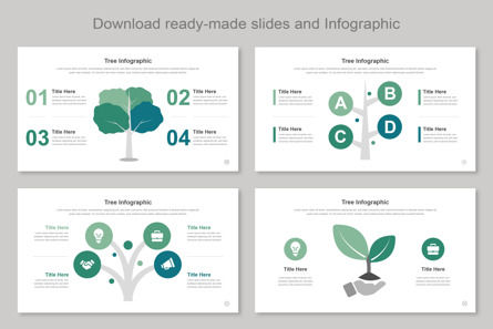 Power Point Tree Infographic Templates, Deslizar 4, 11364, Negócios — PoweredTemplate.com