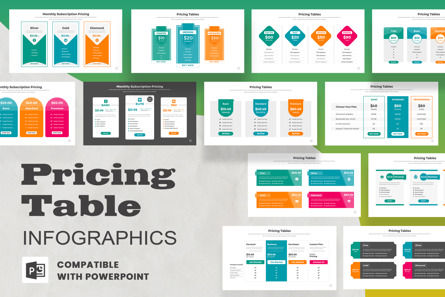 Pricing Table Infographic PowerPoint Templates, PowerPoint-sjabloon, 11365, Bedrijf — PoweredTemplate.com