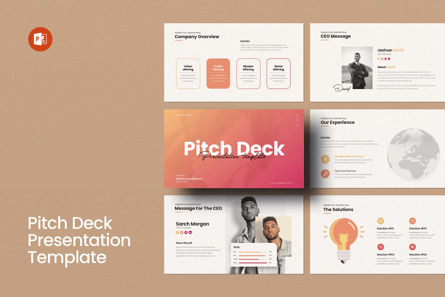 Pitch - Deck Presentation Template, PowerPointテンプレート, 11370, ビジネス — PoweredTemplate.com
