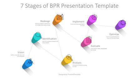 7 Stages of BPR Presentation Template, Slide 2, 11371, 3D — PoweredTemplate.com