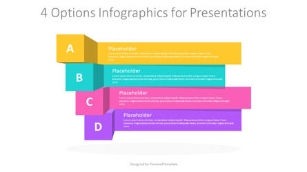 4 Options Infographics for Presentations, Deslizar 2, 11372, 3D — PoweredTemplate.com