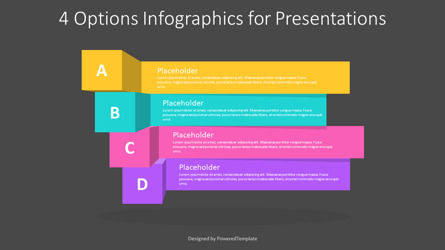 4 Options Infographics for Presentations, スライド 3, 11372, 3D — PoweredTemplate.com