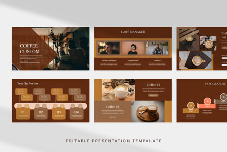 Coffee Custom - PowerPoint Template, Folie 2, 11377, Business — PoweredTemplate.com