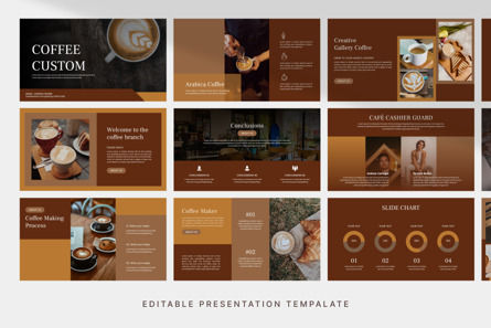 Coffee Custom - PowerPoint Template, Diapositiva 3, 11377, Negocios — PoweredTemplate.com