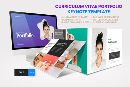 Curriculum Vitae Portfolio Keynote Template, 苹果主题演讲模板, 11378, 商业 — PoweredTemplate.com