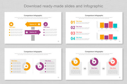 Comparison Infographic PowerPoint Templates, Deslizar 4, 11381, Negócios — PoweredTemplate.com