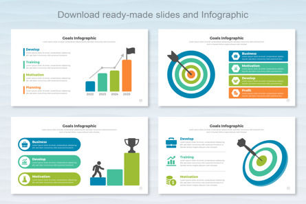 Keynote Goals Infographic Templates, スライド 4, 11383, ビジネス — PoweredTemplate.com