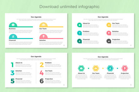 Agenda Infographic Google Slide Design, スライド 5, 11386, ビジネス — PoweredTemplate.com
