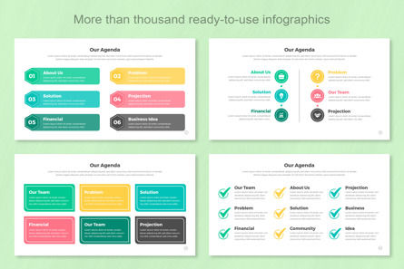 Agenda Infographic Google Slide Design, Diapositive 6, 11386, Business — PoweredTemplate.com