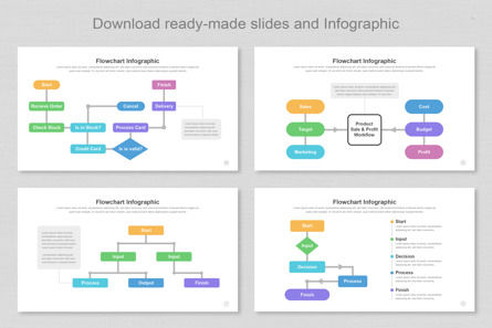 Google Slide Flowchart Infographic Templates, Deslizar 4, 11389, Negócios — PoweredTemplate.com