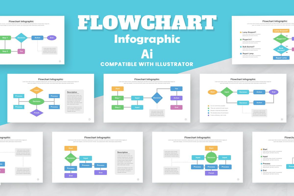 download flowchart illustrator template