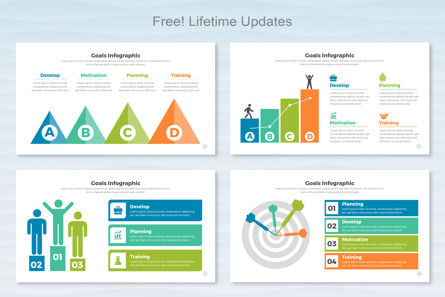 Goals Infographic PowerPoint Templates, Deslizar 3, 11395, Negócios — PoweredTemplate.com