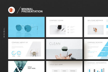 Clean Minimal Business Powerpoint Presentation, PowerPoint Template, 11396, Business — PoweredTemplate.com