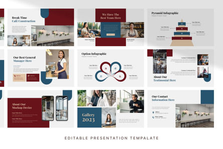 Cafe Construction and Development - PowerPoint Template, Diapositiva 4, 11397, Negocios — PoweredTemplate.com