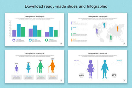 Demographic Infographic PowerPoint Templates, Deslizar 4, 11398, Negócios — PoweredTemplate.com