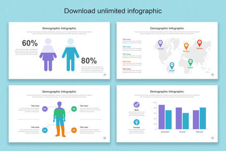 Demographic Infographic PowerPoint Templates, Deslizar 7, 11398, Negócios — PoweredTemplate.com