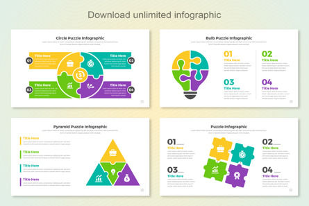 PowerPoint Puzzle Infographic Templates Layout, スライド 7, 11406, ビジネス — PoweredTemplate.com